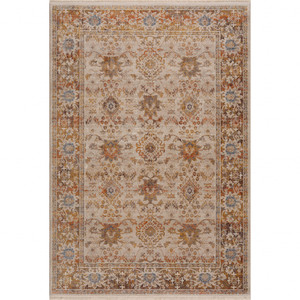 5' X 8' Ivory Oriental Area Rug - 606114683513 5' X 8' Ivory Oriental Area Rug - 606114683513