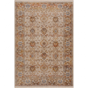 5' X 8' Ivory Oriental Area Rug