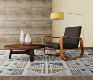 3' x 5' Ivory or Gold Aztec Pattern Rug - 4512822925981 3' x 5' Ivory or Gold Aztec Pattern Rug - 4512822925981