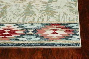 3' X 5' Beige Gray And Rust Southwestern Area Rug