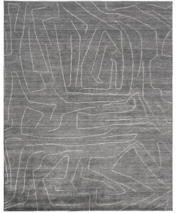 2' X 3' Gray And Ivory Abstract Hand Woven Area Rug - 606114112419 2' X 3' Gray And Ivory Abstract Hand Woven Area Rug - 606114112419