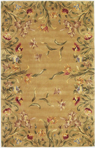 2' x 4' Gold Tulips Wool Area Rug - 4512822800806 2' x 4' Gold Tulips Wool Area Rug - 4512822800806