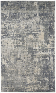 3' X 5' Beige And Grey Abstract Power Loom Non Skid Area Rug - 606114460145