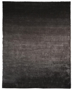 2' X 3' Gray And Black Shag Tufted Handmade Area Rug