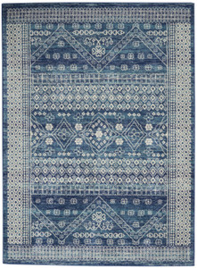 Homeroots Home Decor Navy Blue and Ivory Persian Motifs Area Rug, 4 x 6 Inch