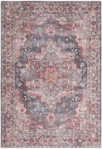 4' X 6' Multicolor Oriental Power Loom Distressed Washable Area Rug - 606114461043