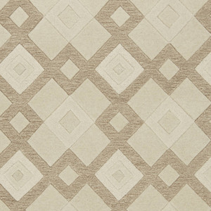 2' X 4' Ivory And Brown Wool Geometric Hand Tufted Area Rug