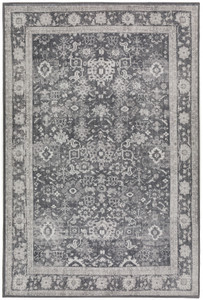 3' X 5' Grey Oriental Distressed Non Skid Area Rug - 606114465195 3' X 5' Grey Oriental Distressed Non Skid Area Rug - 606114465195