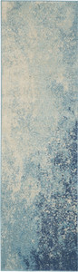 2’ x 8’ Light Blue and Ivory Abstract Sky Runner Rug - 4512822816906 2’ x 8’ Light Blue and Ivory Abstract Sky Runner Rug - 4512822816906