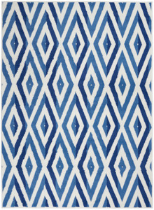 6’ x 9’ Ivory and Blue Diamond Area Rug - 4512822826004 6’ x 9’ Ivory and Blue Diamond Area Rug - 4512822826004