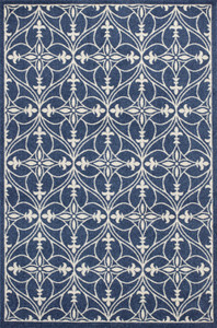 5' x 8' Denim Classical Pattern UV Treated Area Rug - 4512822808727 5' x 8' Denim Classical Pattern UV Treated Area Rug - 4512822808727