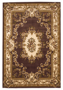 2' X 3' Plum And Ivory Floral Medallion Area Rug