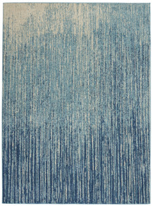 4’ x 6’ Navy and Light Blue Abstract Area Rug - 4512822816579