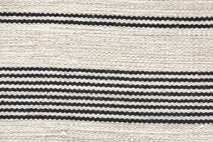 4' X 6' Black And White Striped Hand Woven Area Rug