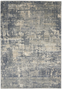 4' X 6' Grey And Beige Abstract Power Loom Non Skid Area Rug