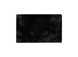 3' X 5' Black Faux Fur Area Rug