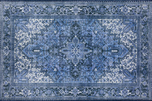 2' X 3' Blue Oriental Distressed Non Skid Area Rug - 606114470090 2' X 3' Blue Oriental Distressed Non Skid Area Rug - 606114470090