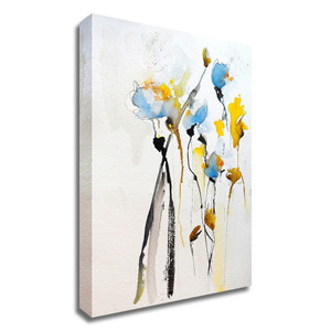 "Blue Flowers Ii" Wrapped Canvas Print Wall Art - 606114525578 "Blue Flowers Ii" Wrapped Canvas Print Wall Art - 606114525578