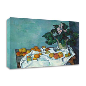 Still Life With Apples And A Pot Of Primroses Wrapped Canvas Print Kitchen Wall Art - 606114467656 Still Life With Apples And A Pot Of Primroses Wrapped Canvas Print Kitchen Wall Art - 606114467656