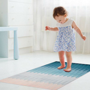 3' X 4' Shades Of Blue Geometric Non Skid Area Rug - 4512839592183 3' X 4' Shades Of Blue Geometric Non Skid Area Rug - 4512839592183