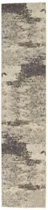 2' X 6' Ivory And Grey Abstract Power Loom Non Skid Runner Rug - 606114458920