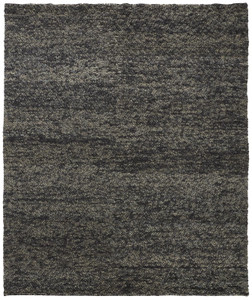 2' X 3' Gray And Black Wool Abstract Hand Woven Distressed Area Rug