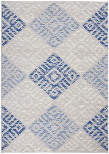 5’ x 7’ Gray and Blue Diamonds Area Rug - 4512822826691 5’ x 7’ Gray and Blue Diamonds Area Rug - 4512822826691