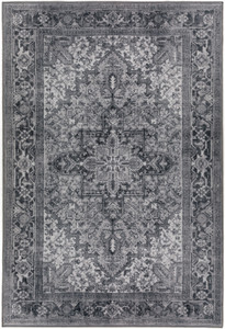 3' X 5' Grey Oriental Distressed Non Skid Area Rug - 606114465119 3' X 5' Grey Oriental Distressed Non Skid Area Rug - 606114465119