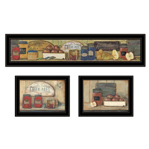 Set Of Three Country Kitchen 2 Black Framed Print Kitchen Wall Art - 606114160434 Set Of Three Country Kitchen 2 Black Framed Print Kitchen Wall Art - 606114160434