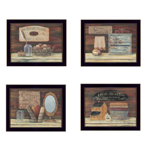 Set Of Four Bathroom 2 Black Framed Print Bathroom Wall Art - 606114669708 Set Of Four Bathroom 2 Black Framed Print Bathroom Wall Art - 606114669708