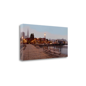 39" Contemporary Panoramic View City Pier Gallery Wrap Canvas Wall Art - 606114246831 39" Contemporary Panoramic View City Pier Gallery Wrap Canvas Wall Art - 606114246831