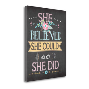 She Believed 5 Wrapped Canvas Print Living Room Wall Art - 606114348320 She Believed 5 Wrapped Canvas Print Living Room Wall Art - 606114348320
