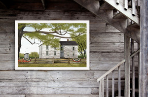 Vintage White Farmhouse White Framed Print Wall Art - 606114034179