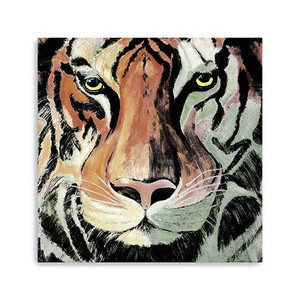 30" Staring Tiger Portrait Canvas Wall Art - 808230015166 30" Staring Tiger Portrait Canvas Wall Art - 808230015166