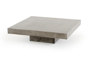 Homeroots Furniture 43" Gray Concrete Modern Square Coffee Table