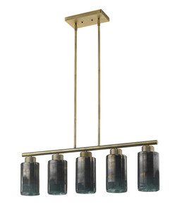 Homeroots Lighting Monet 5-Light Pendant, Brass Finish