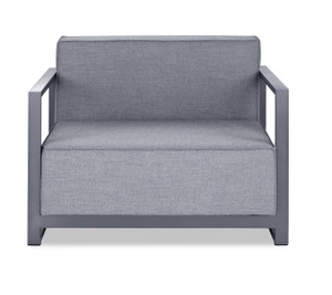 29" X 39" X 41" Gray Aluminum Armchair - 4512839468303 29" X 39" X 41" Gray Aluminum Armchair - 4512839468303