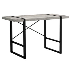 23.75" x 49" x 30" GreyBlack Reclaimed Wood Metal Computer Desk - 4512839643038
