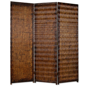 1" X 63" X 72" Brown Wood 3 Panel Screen - 689805010416 1" X 63" X 72" Brown Wood 3 Panel Screen - 689805010416