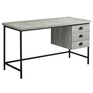 23.75" x 55.25" x 30" Grey Black Particle Board Hollow Core Metal Computer Desk - 4512839655352 23.75" x 55.25" x 30" Grey Black Particle Board Hollow Core Metal Computer Desk - 4512839655352