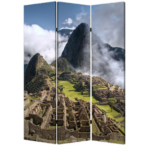 Homeroots Home Decor Machu Picchu Screen, Multi Color, 1 Inch x 48 Inch x 72 Inch