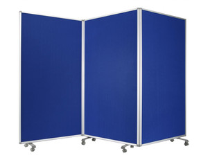 106" x 1" x 71" Blue Metal and Fabric - Screen - 4512839652214