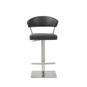 Black Upholstered Back And Seat Bar Stool - 4512839468600 Black Upholstered Back And Seat Bar Stool - 4512839468600