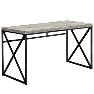 23.75" x 47.25" x 29.75" Grey Black Particle Board Metal Computer Desk - 4512822779140 23.75" x 47.25" x 29.75" Grey Black Particle Board Metal Computer Desk - 4512822779140