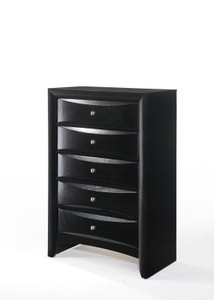 48" Black Wood Chest With Center Metal Glide - 4512822886121 48" Black Wood Chest With Center Metal Glide - 4512822886121