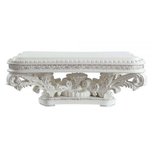 55" Antique White Manufactured Wood And Resin Rectangular Coffee Table - 606114146964 55" Antique White Manufactured Wood And Resin Rectangular Coffee Table - 606114146964