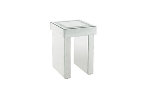 24" Silver Glass And Manufactured Wood Square Mirrored End Table - 606114067337 24" Silver Glass And Manufactured Wood Square Mirrored End Table - 606114067337