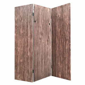 53" x 2" x 71" x 72" Brown Wood Woodland - 3 Panel Screen - 4512822783215
