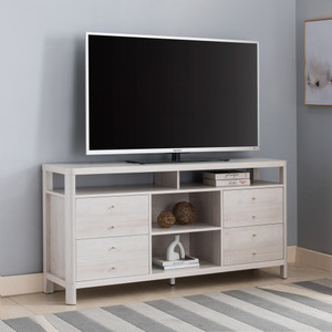 60" White Oak Manufactured Wood Cabinet Enclosed Storage TV Stand - 606114104278 60" White Oak Manufactured Wood Cabinet Enclosed Storage TV Stand - 606114104278