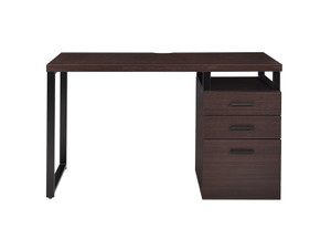 47" Brown Oak Wood Rectangular Writing Desk With Three Drawers - 614486175970 47" Brown Oak Wood Rectangular Writing Desk With Three Drawers - 614486175970